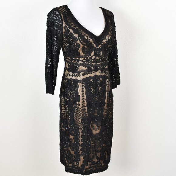Sue Wong Nocturne Formal Beaded Lace Dress - 6 - Picture 8 of 10